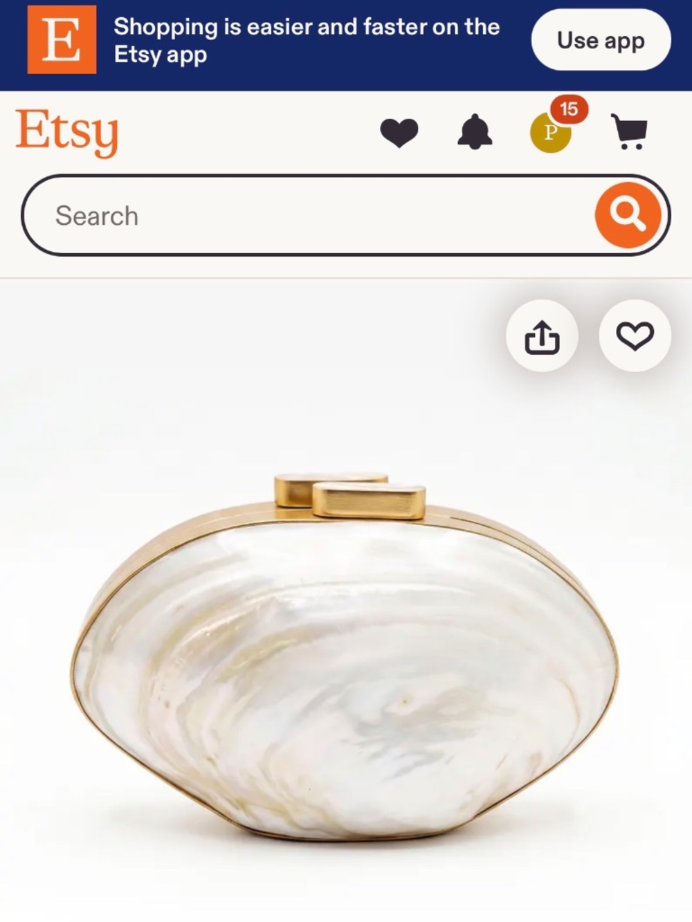 White pearl bridal clutch